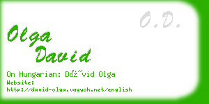 olga david business card